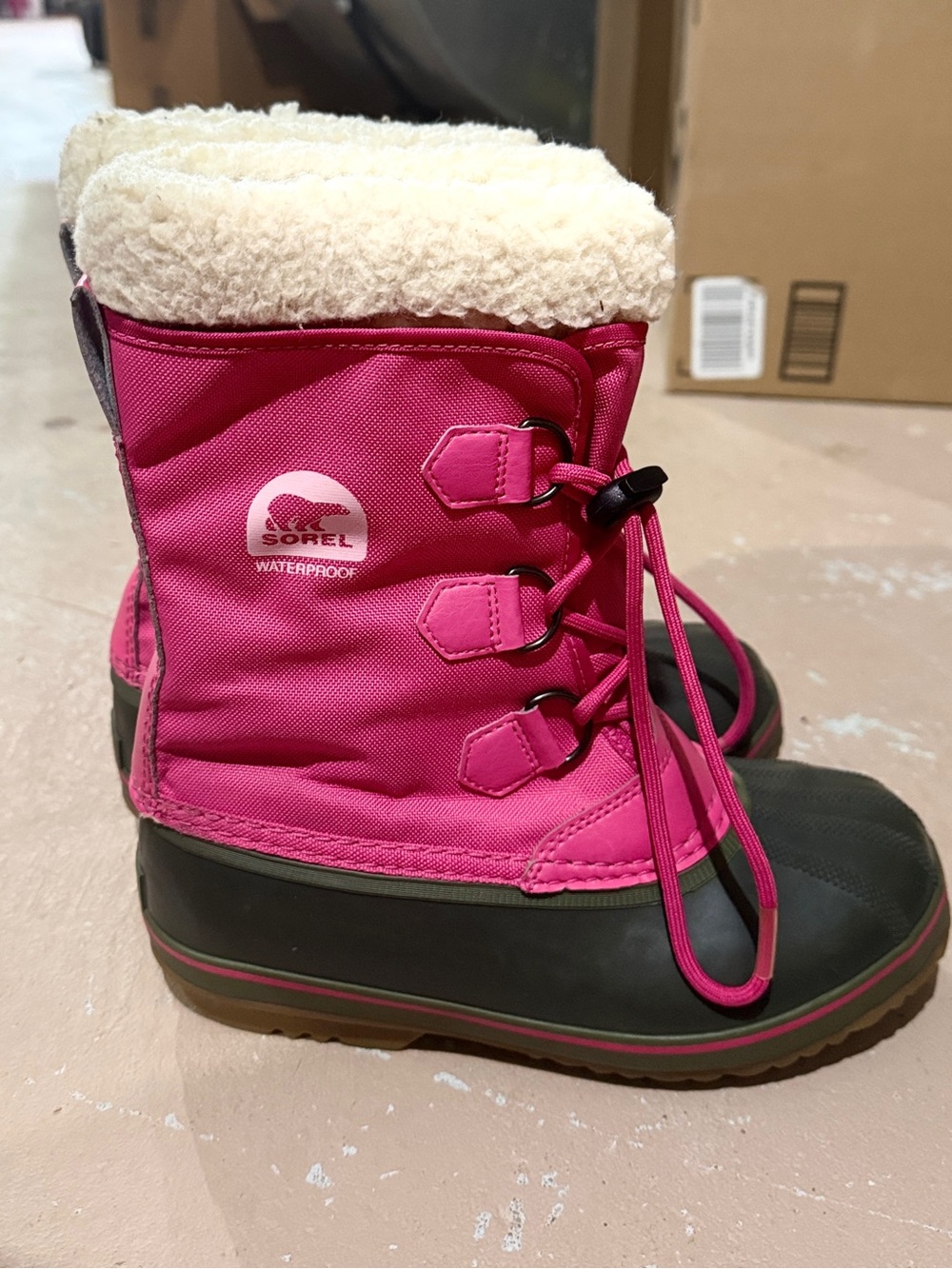 Sorel Youth Kids Girl’s Yoot Pac Nylon Waterproof  Winter Snow Boots NIB! 5Y